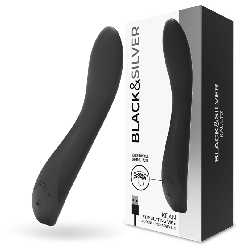 Black&silver-Kean Vibrator con Touch Control-Silicone, 10 velocità 2 Black&silver-Kean Vibrator con Touch Control-Silicone, 10 velocità — BLACK&SILVER · Vibratori (imaginea 2)