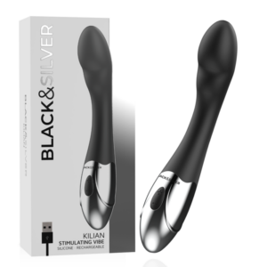Black&silver-Kilian Vibratore Stimolante-Silicone, 10 velocità 31 Black&silver-Kilian Vibratore Stimolante-Silicone, 10 velocità
