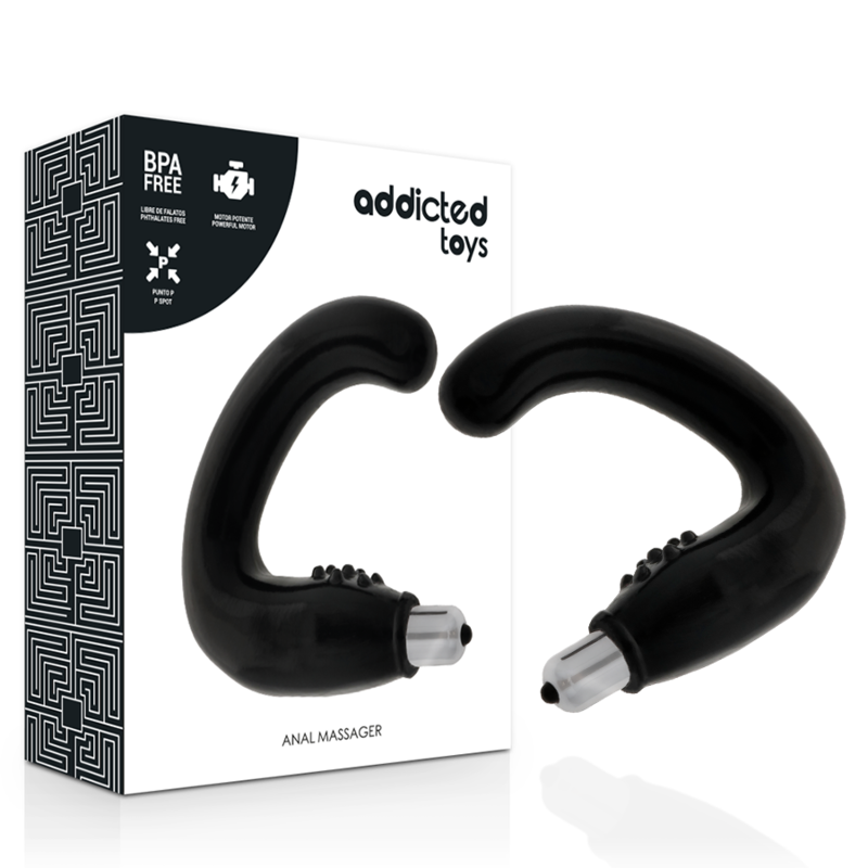 Addicted Toys-Stimolatore anale per la prostata Nero-TPR · Giocattoli anali (imaginea 4)