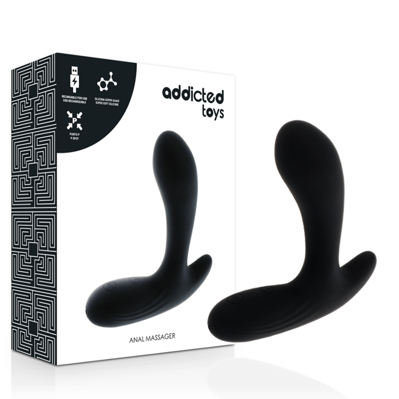 Addicted Toys-Massaggio anale vibrante Nero-Silicone, 12 velocità · Giocattoli anali (immagine 2)