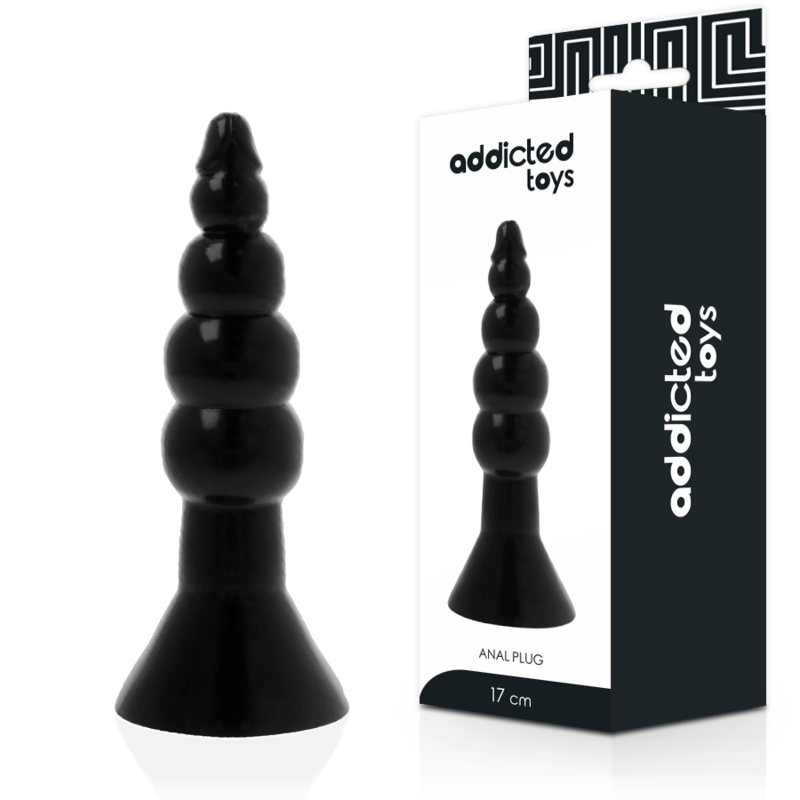 Addicted Toys-Plug anale 17 Cm Nero-TPR · Accessori BDSM (immagine 4)