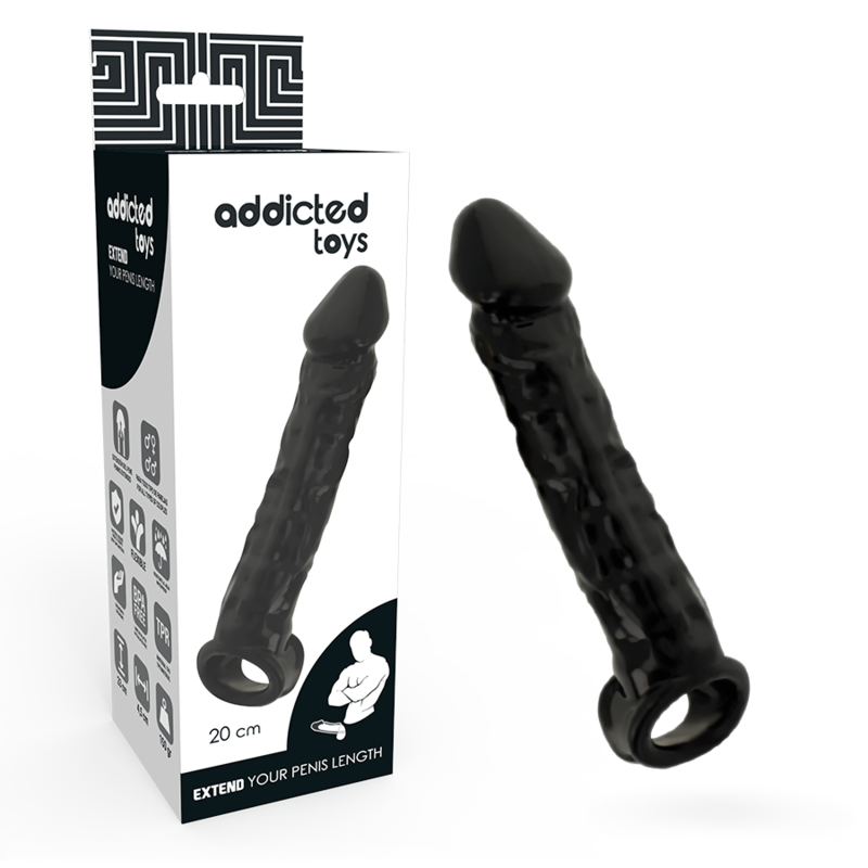 Addicted Toys-Estensione Peniana TPE · Anelli & Guaine per pene (imaginea 5)