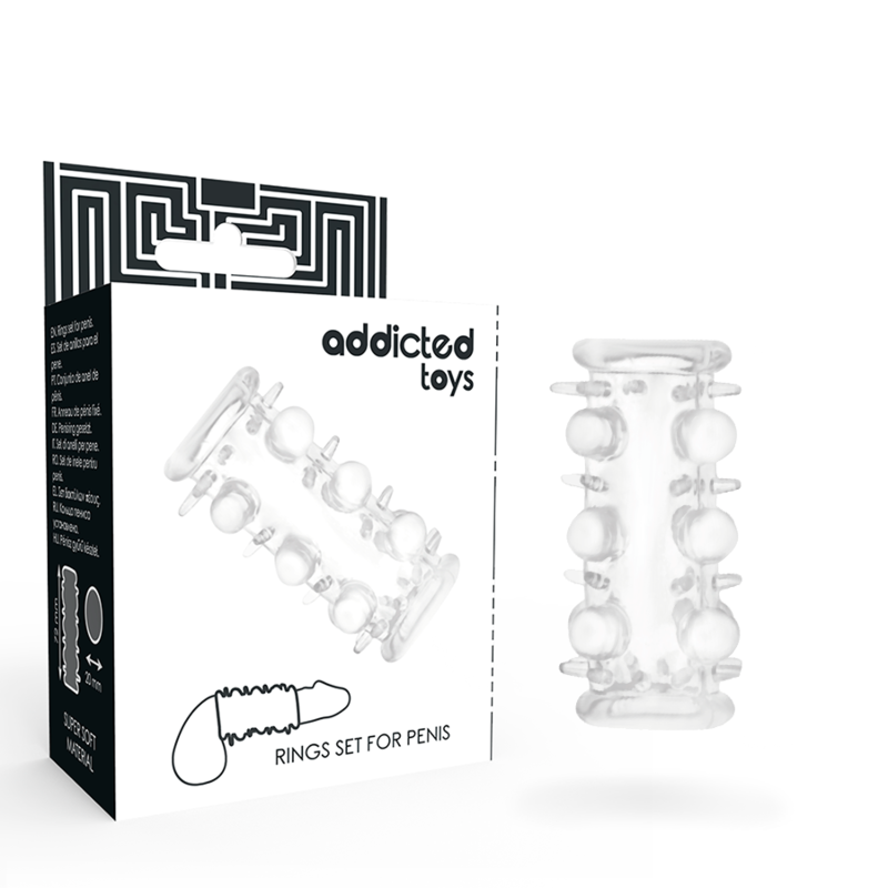 Addicted Toys-Guaina Pene Trasparente · Anelli & Guaine per pene (immagine 4)