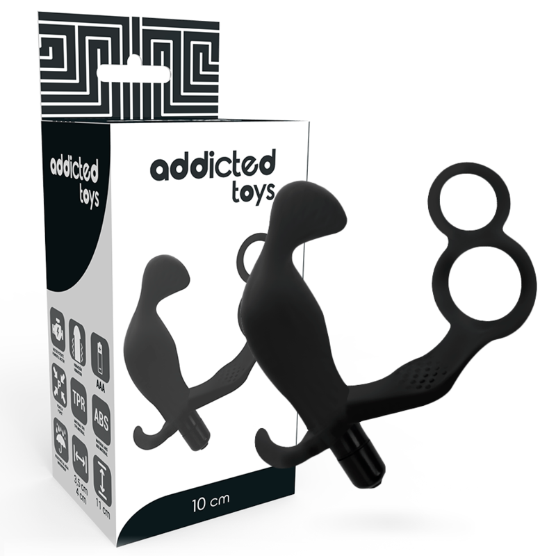 Addicted Toys-Plug anale con doppi anelli per pene e testicoli · Accessori BDSM (imaginea 5)