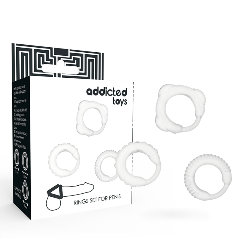 Addicted Toys-Set C-ring · Anelli & Guaine per pene (imaginea 9)