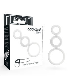 Addicted Toys-Set Anelli per Pene Trasparente · Anelli & Guaine per pene (immagine 5)