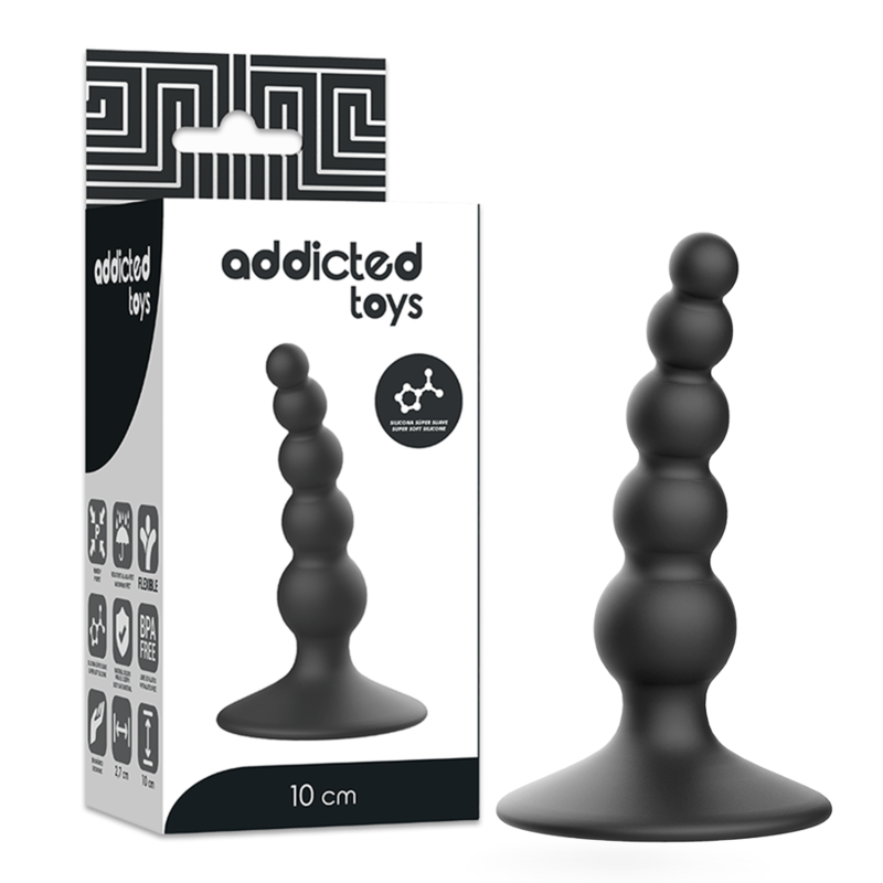 Addicted Toys-Plug anale Sessuale 10 cm Nero-Silicone 6 Addicted Toys-Plug anale Sessuale 10 cm Nero-Silicone · Accessori BDSM (imaginea 6)