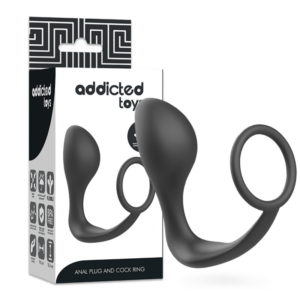 Addicted Toys-Plug anale con Anello in Silicone Nero · Accessori BDSM (immagine 4)