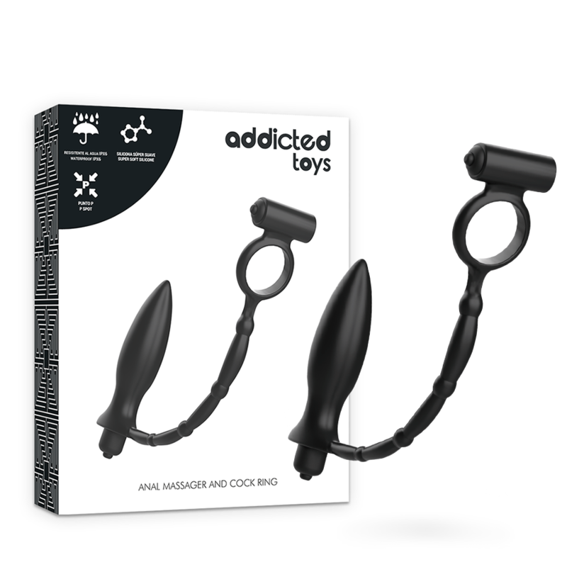 Addicted Toys-Plug anale con anello vibratore-silicone, impermeabile 2 Addicted Toys-Plug anale con anello vibratore-silicone, impermeabile · Accessori BDSM (imaginea 2)