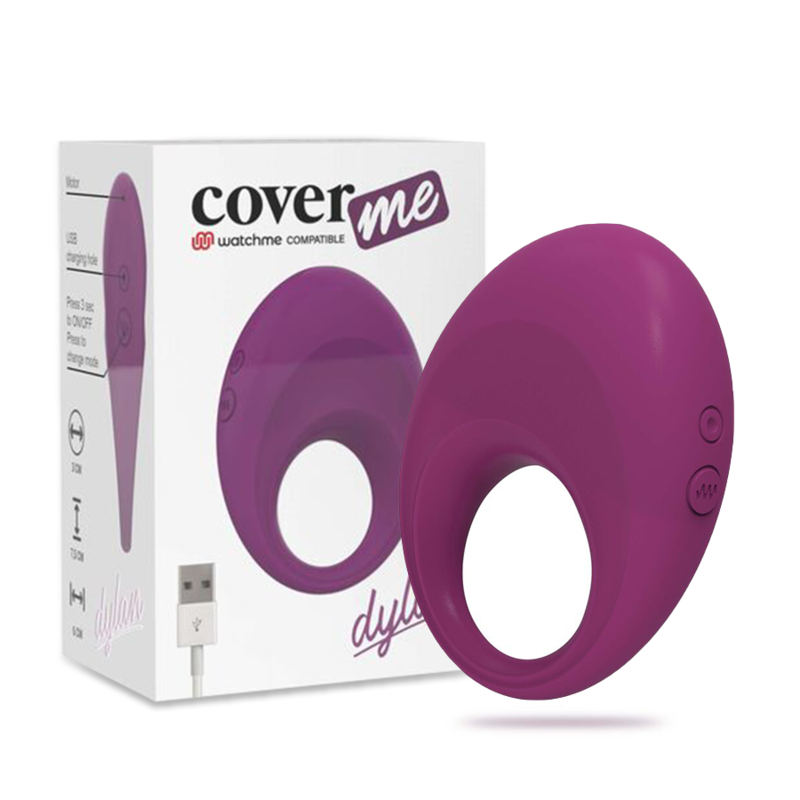 Coverme-Dylan Anello Ricaricabile + Watchme Telecomando-Silicone 3 Coverme-Dylan Anello Ricaricabile + Watchme Telecomando-Silicone · Anelli & Guaine per pene (imaginea 3)