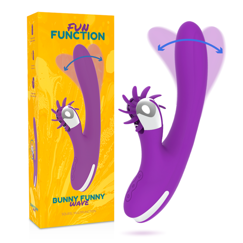 Fun Function-Bunny Funny Wave 2.0-Silicone, 7 velocità, Ricaricabile