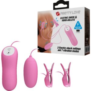 Remote Control-Pinze vibranti a elettroshock Rosa-Silicone, 7 — PRETTY LOVE · Accessori BDSM (immagine 4)