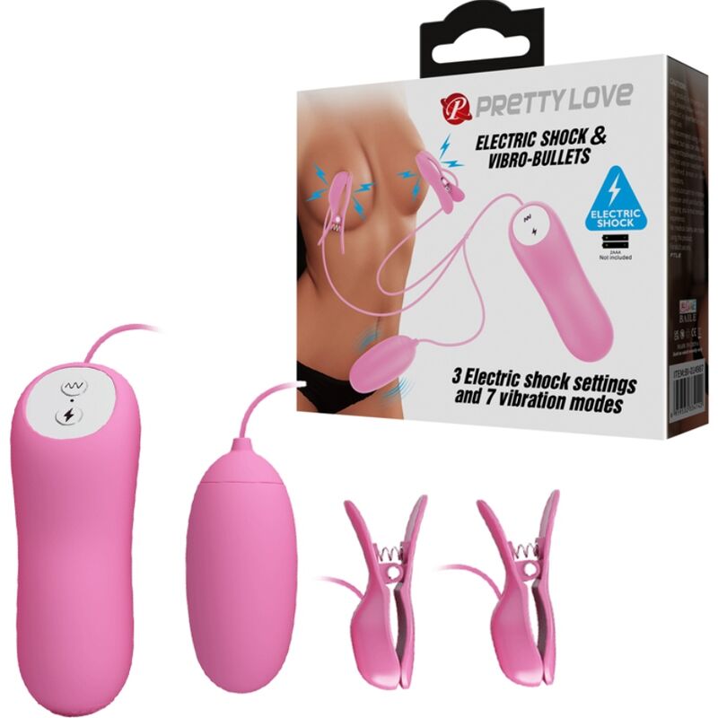 Remote Control-Pinze vibranti a elettroshock Rosa-Silicone, 7 — PRETTY LOVE · Accessori BDSM (immagine 4)