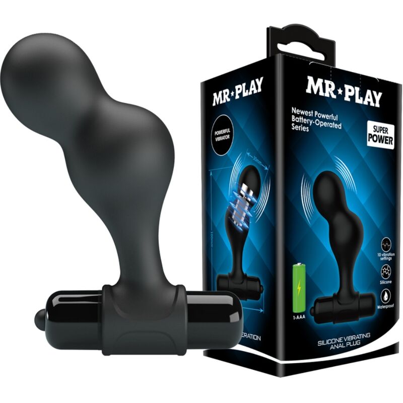 Mr Play-Spina vibrante anale in silicone Nero-10 velocità 9 Mr Play-Spina vibrante anale in silicone Nero-10 velocità · Accessori BDSM (imaginea 9)