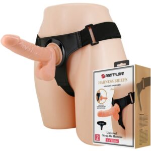 Harness Collection-Mutandine Harness Universale con Dildo Tom 20 cm — PRETTY LOVE · Strap-on & Imbracature (immagine 10)