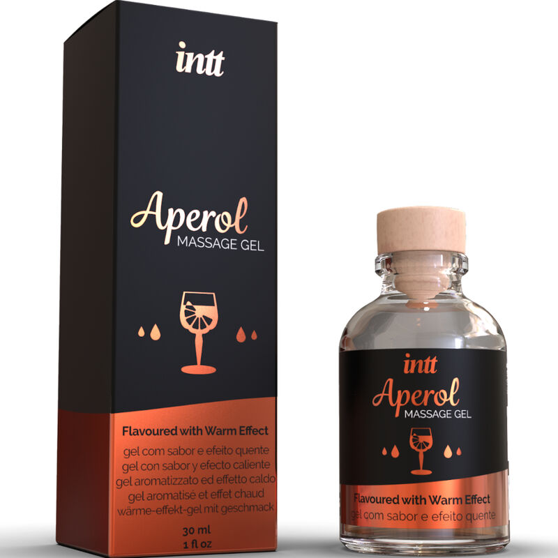 Intt Massage & Oral Sex-Gel Massaggio e Sesso Orale Aperol, Effetto · Massaggio erotico (immagine 3)