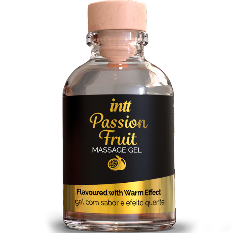 Intt Massage & Oral Sex-Gel Massaggio Gusto Frutta Secca, Effetto Caldo