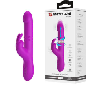 High Tech-Reese Vibratore Rabbit con Rotazione Viola-Silicone, 12 velocità — PRETTY LOVE · Vibratori (imaginea 2)