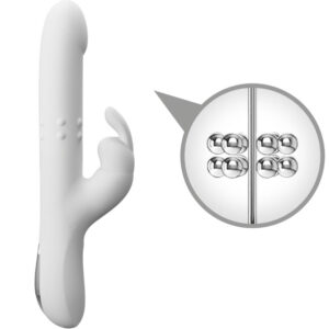 High Tech-Reese Vibratore con Rotazione Argento-Silicone, 12 velocità — PRETTY LOVE · Vibratori (imaginea 3)