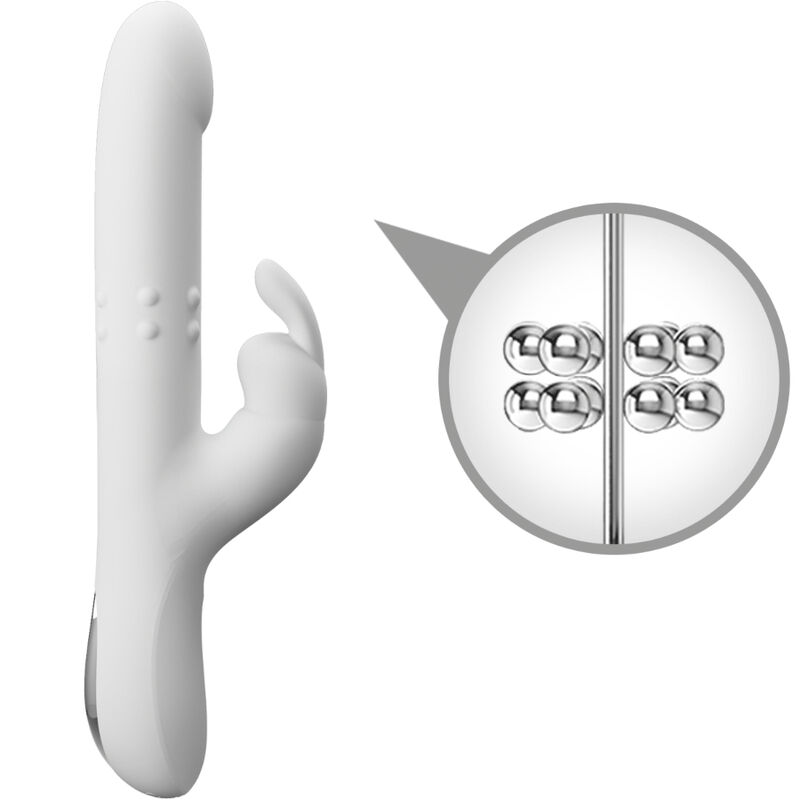 High Tech-Reese Vibratore con Rotazione Argento-Silicone, 12 velocità 3 High Tech-Reese Vibratore con Rotazione Argento-Silicone, 12 velocità — PRETTY LOVE · Vibratori (imaginea 3)
