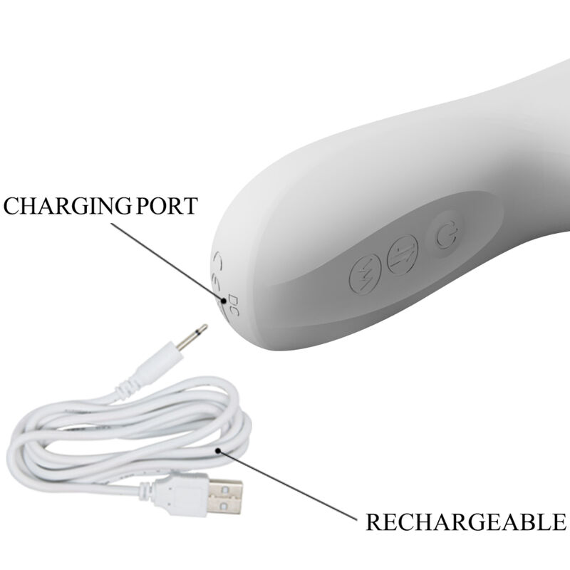 High Tech-Reese Vibratore con Rotazione Argento-Silicone, 12 velocità — PRETTY LOVE · Vibratori (imaginea 7)
