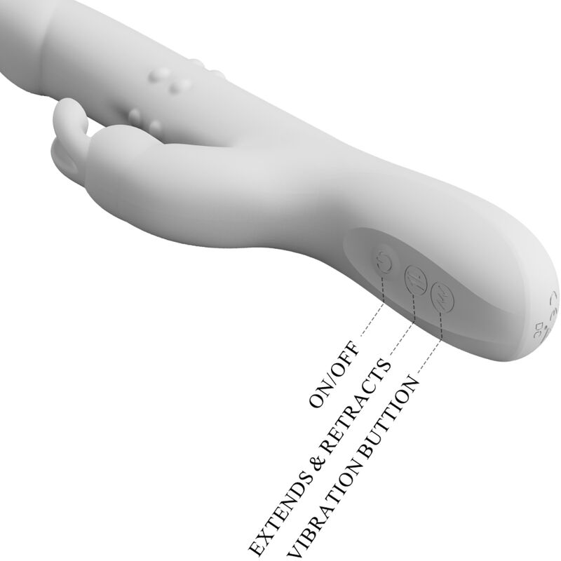 High Tech-Reese Vibratore con Rotazione Argento-Silicone, 12 velocità — PRETTY LOVE · Vibratori (imaginea 6)