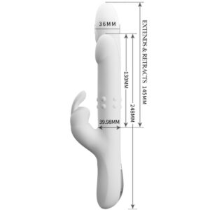 High Tech-Reese Vibratore con Rotazione Argento-Silicone, 12 velocità — PRETTY LOVE · Vibratori (imaginea 4)