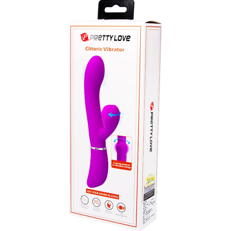 High Tech-Vibratore Stimolatore per Clitoride-Silicone, 12 velocità — PRETTY LOVE · Vibratori (imaginea 7)