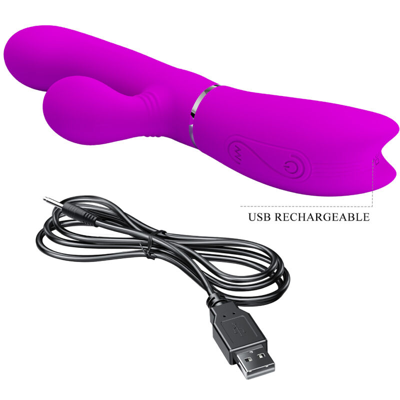 High Tech-Vibratore Stimolatore per Clitoride-Silicone, 12 velocità — PRETTY LOVE · Vibratori (imaginea 6)