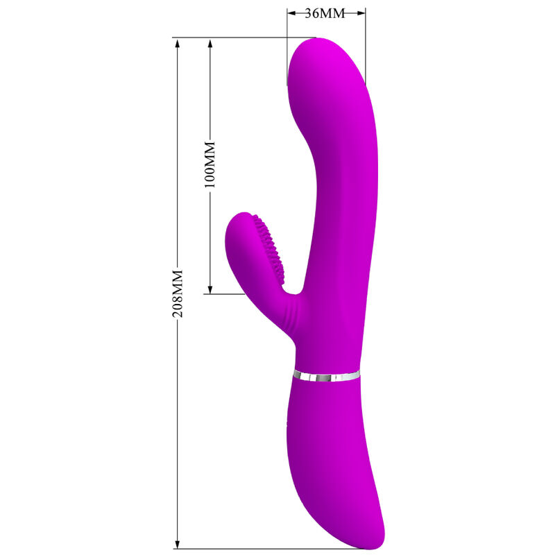 High Tech-Vibratore Stimolatore per Clitoride-Silicone, 12 velocità — PRETTY LOVE · Vibratori (imaginea 4)