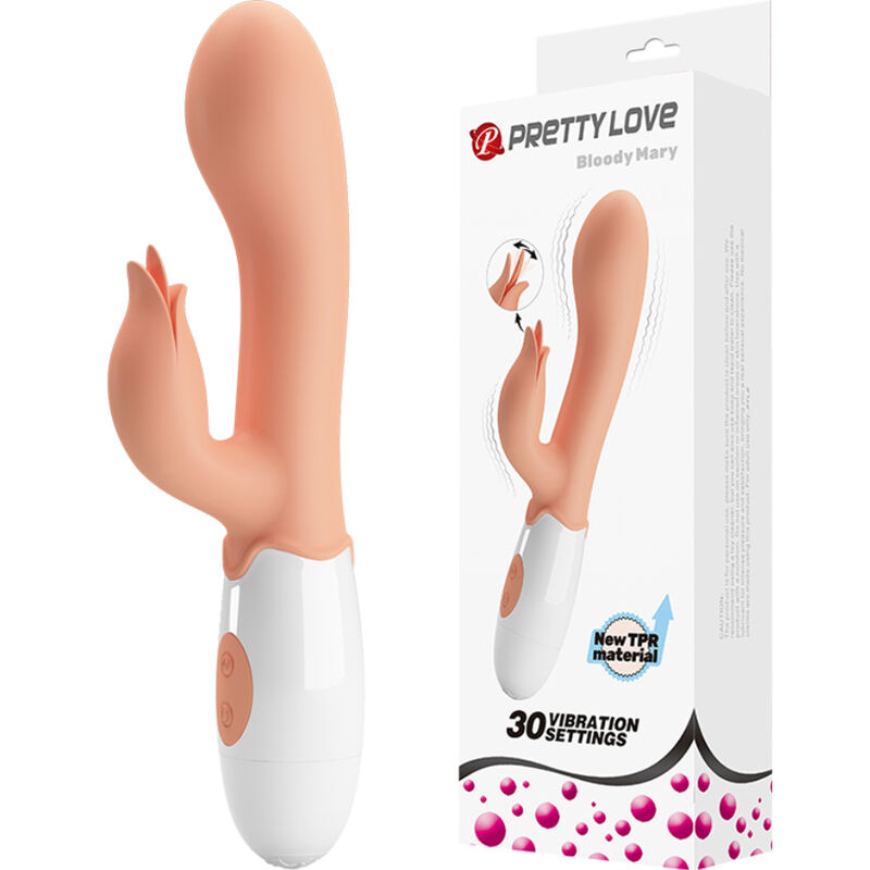 High Tech-Bloody Mary Vibratore con stimolatore del clitoride-TPR, 12 — PRETTY LOVE · Vibratori (imaginea 8)