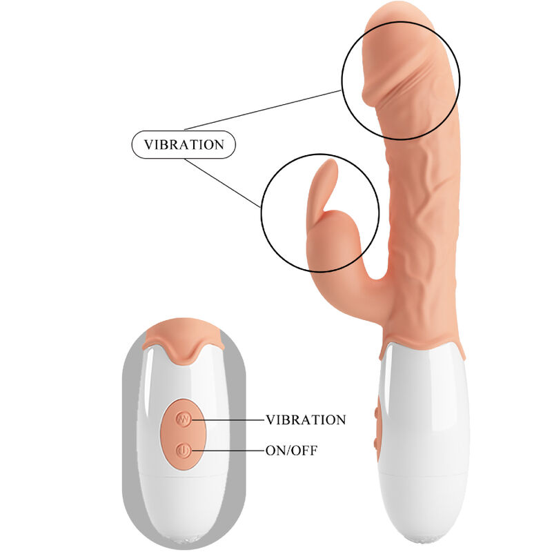 High Tech-Vibratore Coniglietto di Pasqua con Stimolatore-TPR, 12 velocità — PRETTY LOVE · Vibratori (immagine 9)