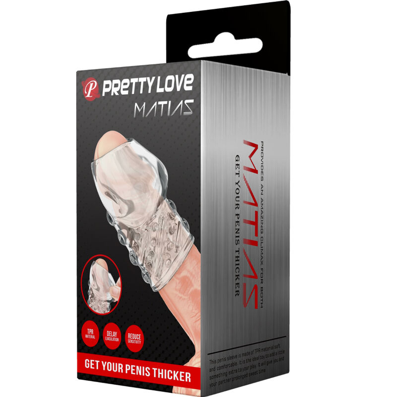 For Him-Matias Guaina Trasparente Addensatore per Pene-TPR — PRETTY LOVE · Anelli & Guaine per pene (immagine 7)