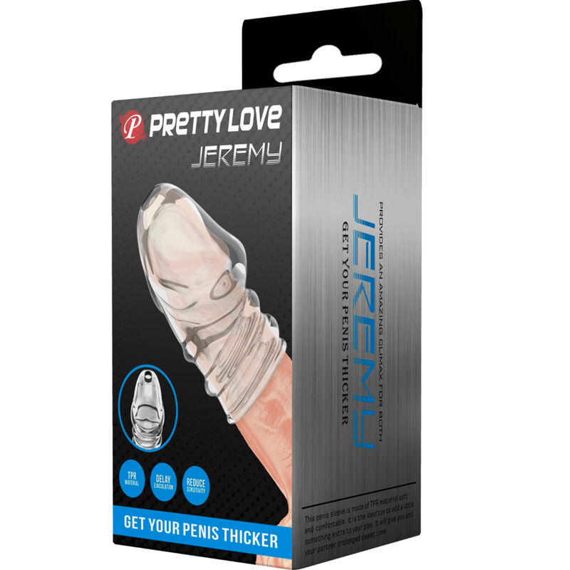 For Him-Jeremy Guaina Addensatore per Pene Trasparente-Bottiglia — PRETTY LOVE · Anelli & Guaine per pene (imaginea 4)