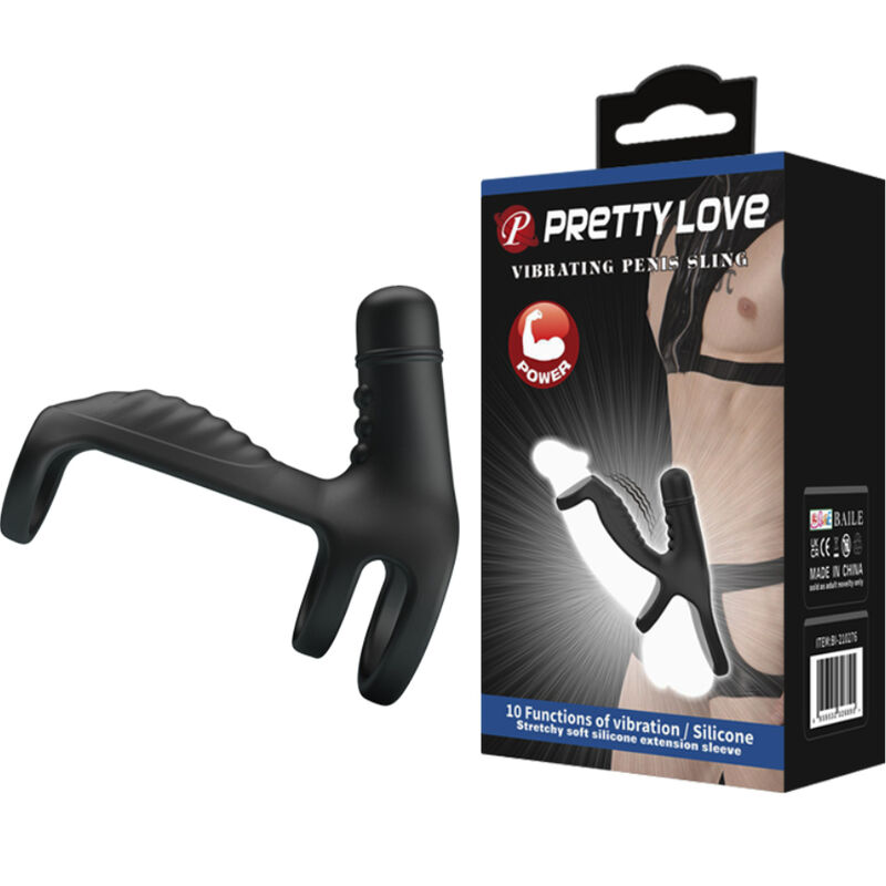 For Him-Guaina Estensione elastica in silicone morbido-10 velocità — PRETTY LOVE · Anelli & Guaine per pene (imaginea 7)