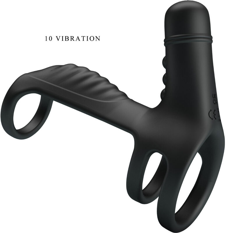 For Him-Guaina Estensione elastica in silicone morbido-10 velocità — PRETTY LOVE · Anelli & Guaine per pene (imaginea 6)