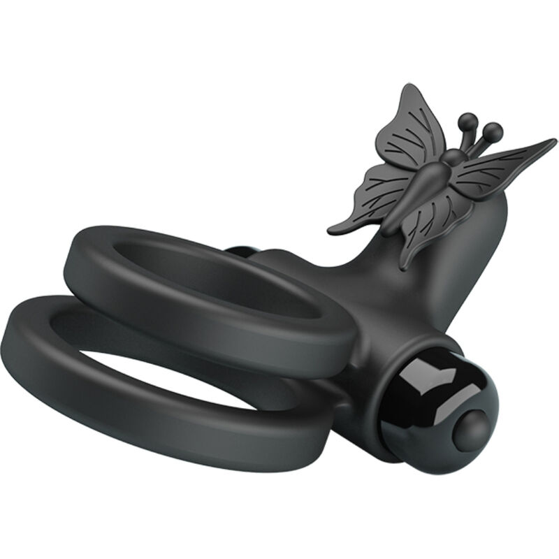 For Him-Anello Vibratore Doppio con Stimolatore Nero-Silicone, 10 velocità 2 For Him-Anello Vibratore Doppio con Stimolatore Nero-Silicone, 10 velocità — PRETTY LOVE · Anelli & Guaine per pene (imaginea 2)