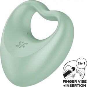 Satisfyer Vibrator-Perfect Pair 3 Verde-Silicone, 12 velocità