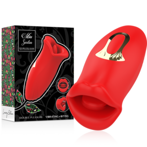 Mia-Sicilia Double Pleasure Clitoride Vibratore con Lingua, Doppia · Vibratori