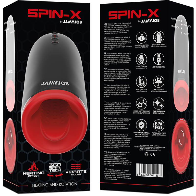 Jamyjob-Spin-x Masturbatore con rotazione e funzione · Masturbatori (imaginea 8)