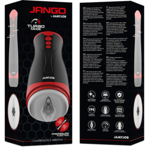 Jamyjob-Jango Masturbatore con Compressione e Vibrazioni-Silicio, 5 · Masturbatori (immagine 7)
