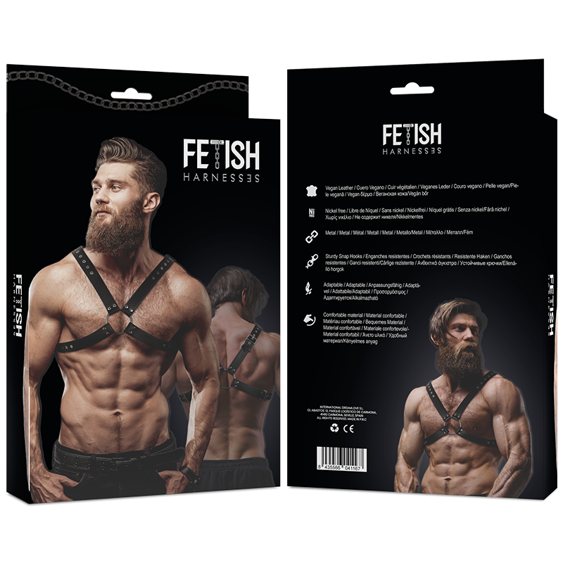 Fetish Submissive Attitude-Atteggiamento Imbracatura incrociato sul petto maschile · Intimo uomo (imaginea 5)