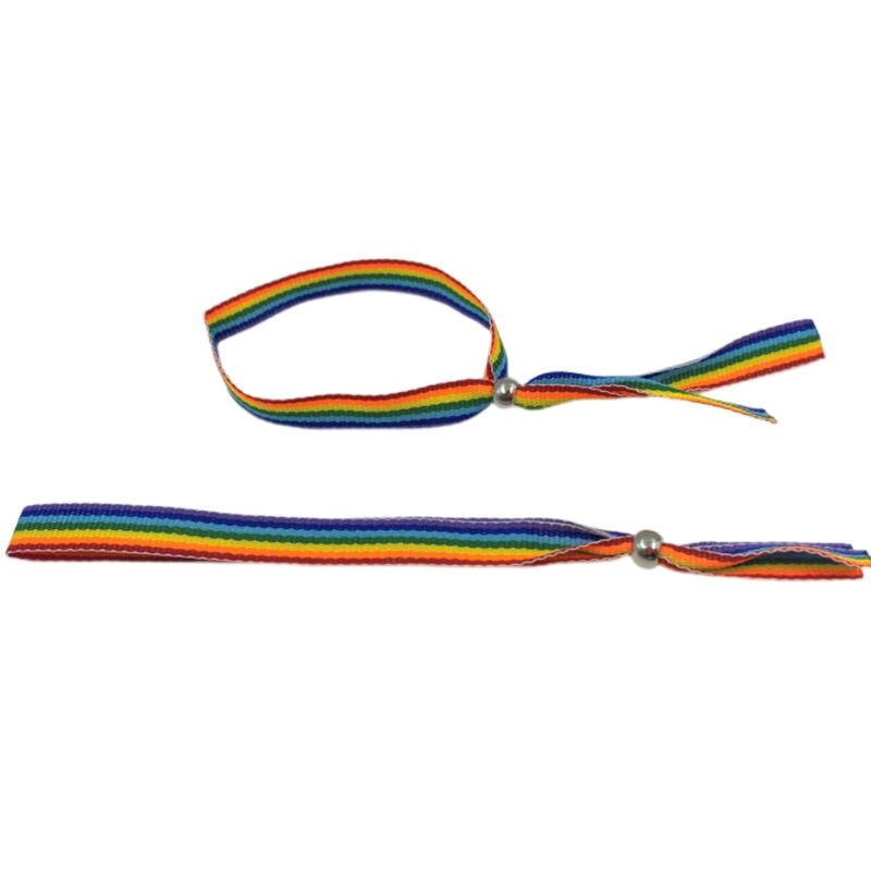 Pride-Bracciale in Metallo con Palline d'Argento e Bandiera LGBT 1 Pride-Bracciale in Metallo con Palline d'Argento e Bandiera LGBT · Articoli divertenti