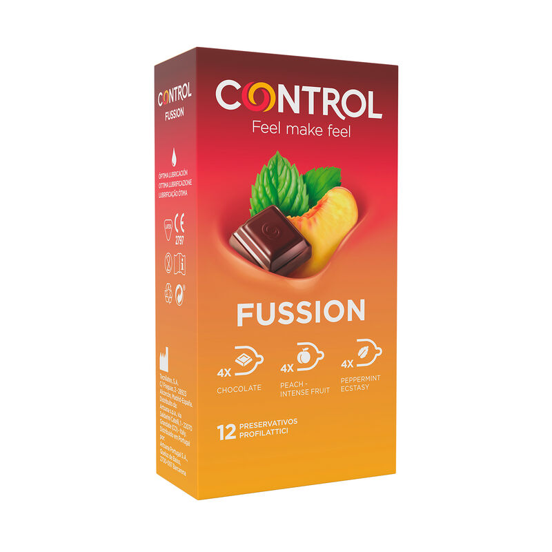 Control Condoms-Preservativi aromatizzati Fusion, 12 Pezzi-Latex