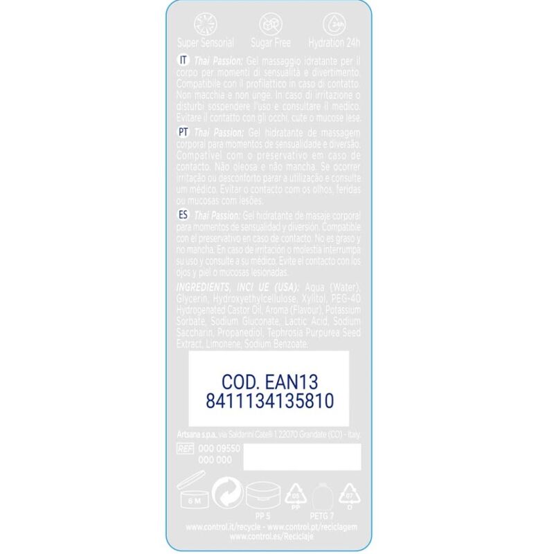 Control Lubes-2 in 1 Massaggio e piacere Thai Passion 200 Ml · Massaggio erotico (immagine 2)