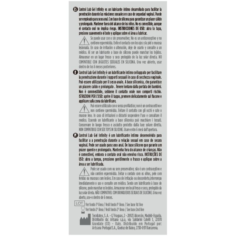 Control Lubes-Infinity Lubrificante a Base di Silicone 75 ml · Lubrificanti (immagine 2)
