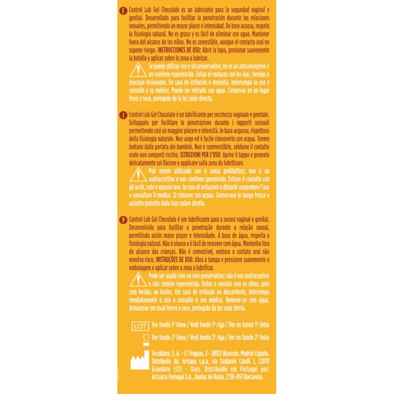 Control Lubes-Lub Gel Cioccolato Lubrificante 75 ml 2 Control Lubes-Lub Gel Cioccolato Lubrificante 75 ml · Lubrificanti (imaginea 2)