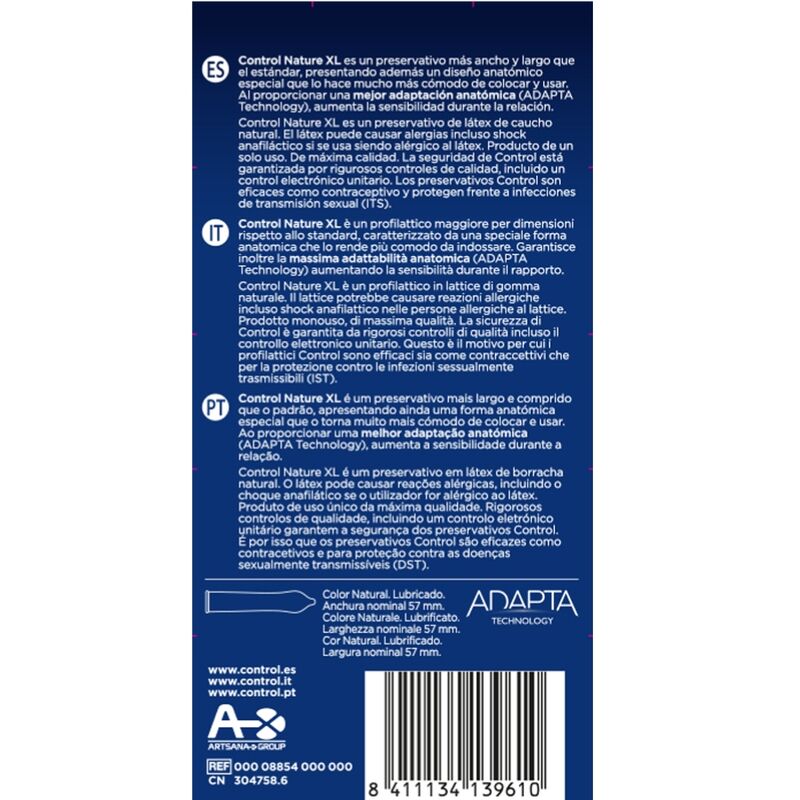 Control Condoms-Adatta Nature Xl Preservativi, 12 Pezzi-Lattice 2 Control Condoms-Adatta Nature Xl Preservativi, 12 Pezzi-Lattice · Preservativi (imaginea 2)