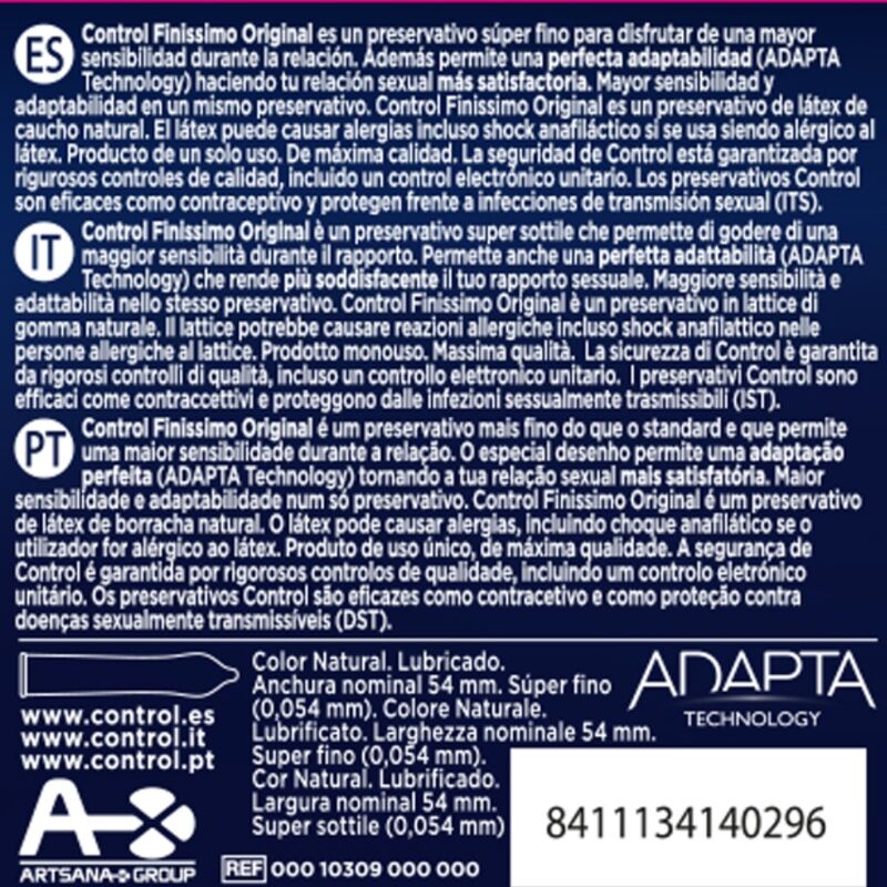 Control Condoms-Finissimo Preservativi 3 Pezzi-Latex · Preservativi (immagine 2)