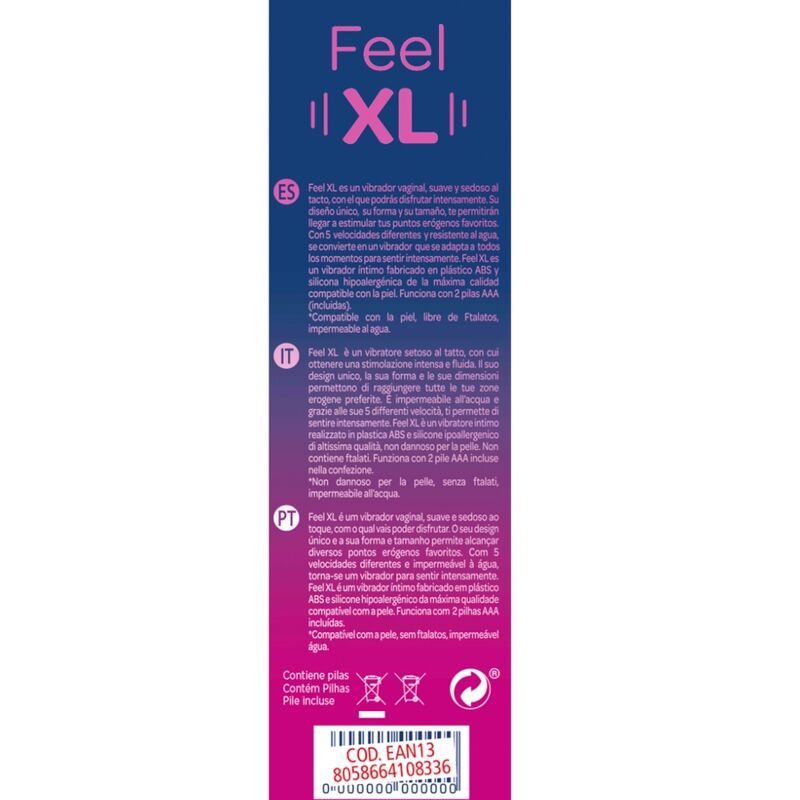 Control Toys-Feel Xl Vibratore Tipo Bullet-Silicone, 5 velocità 3 Control Toys-Feel Xl Vibratore Tipo Bullet-Silicone, 5 velocità · Vibratori (immagine 3)